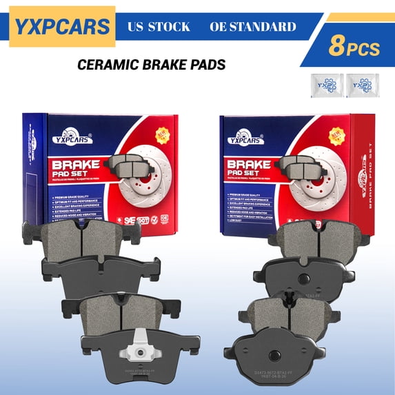 YXPCARS 8PCS Front Rear Ceramic Brake Pads (D1561+D1473), Brake Pads Set for 2011-2017 BMW X3 2015-2018 BMW X4