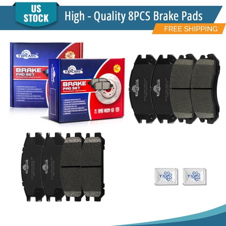 YXPCARS 8PCS Front & Rear Ceramic Brake Pads(D470+D471) for Subaru Legacy 1990-1996 Impreza 1993-1996