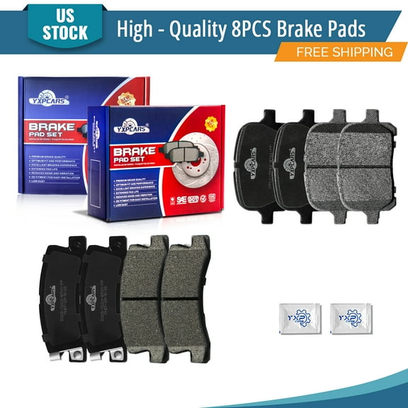 YXPCARS 8PCS Front & Rear Ceramic Brake Pads(D707+D325) for Lexus RX300 1999-2001 ES300 1997-1999 Toyota Camry Solara