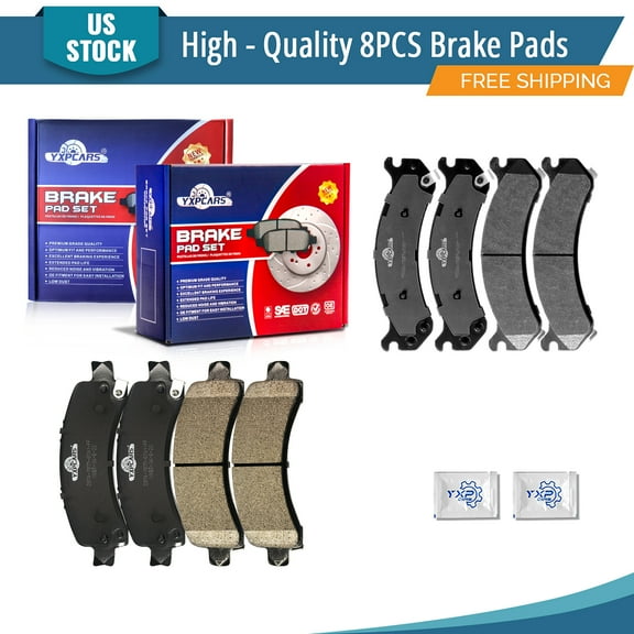 YXPCARS 8PCS Front & Rear Ceramic Brake Pads(D784+D974) for Chevrolet Express 2500 Express 3500 GMC Savana 2500 Savana 3500