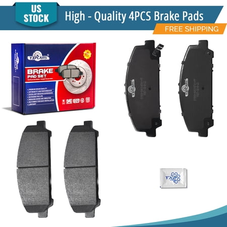YXPCARS D1509: 4PCS Front Ceramic Brake Pads for Nissan Armada Titan Infiniti QX80 QX56 Suzuki Equator
