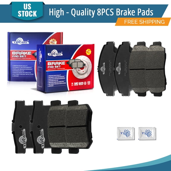 YXPCARS D787+D536: 8PCS Front and Rear Ceramic Brake Pads Set for Acura TL 1999-2008 RL 1999-2004 CL 2001-2003