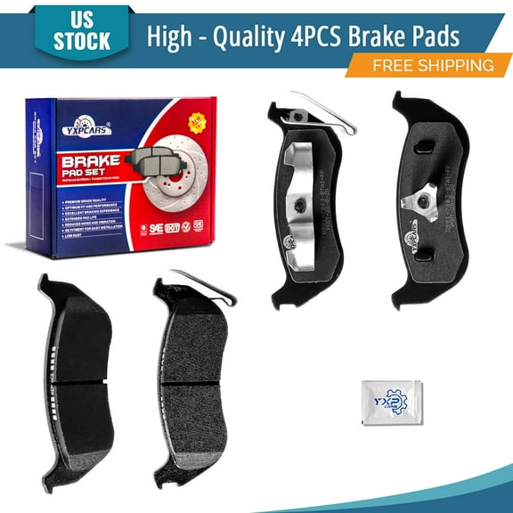 YXPCARS D981: 4PCS Rear Ceramic Brake Pads for Jeep Liberty 2003-2007 All Models Wrangler 2003-2006 with Rear Disc