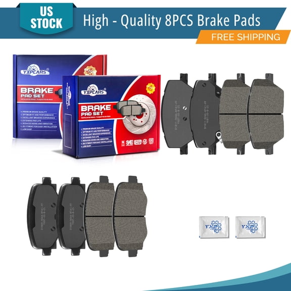 YXPCARS Front & Rear Ceramic Brake Pads (1811, 1809), Brake Pads Set for 2016-2021 Fiat 500X 2015-2022 Jeep Renegade All Engine