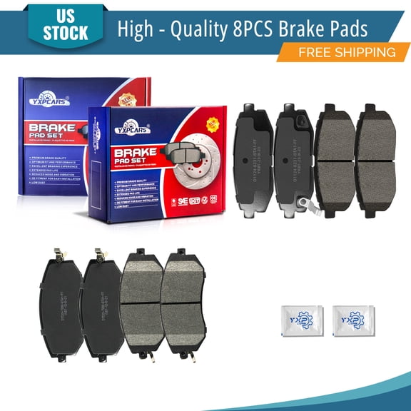YXPCARS Front Rear Ceramic Brake Pads (P-1124, P-1539), Brake Pads Set for Subaru BRZ Scion FR-S Toyota 86