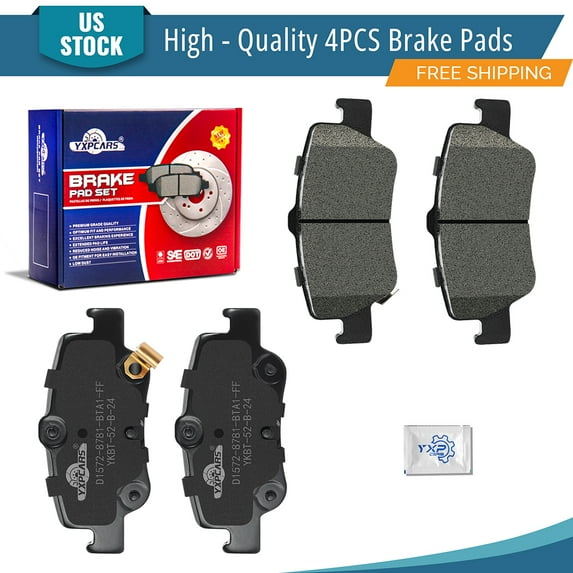 YXPCARS Rear Ceramic Brake Pads (P-1572), Brake Pads Set for 2009 2010 2011 2012 Toyota Corolla All Models