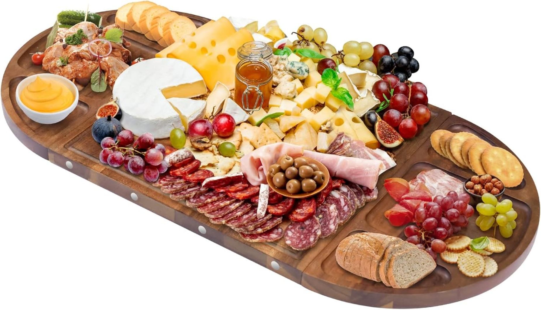 YXPP Magnetic Acacia Wood Charcuterie Board Large 26"x13" Cheese ...