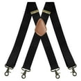 thumbnail image 1 of YXRIJDJ Black Suspenders for Men Heavy Duty 4 Snap Hooks for Belt Loops Adjustable Men Suspenders  For Work, 1 of 6