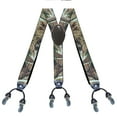 YXRIJDJ Camo Suspenders For Men 1.4 Inches Wide Full Elastic Suspenders