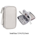 thumbnail image 1 of YXRIJDJ Double Layers Travel Cable Organizer Bag Portable Gray Electronic Organizer Pouch Bag for Earphone, Cord, Charger, 1 of 6