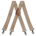 thumbnail image 1 of RYZNBY Khaki Suspenders for Men Heavy Duty 4 Snap Hooks for Belt Loops Adjustable Vintage Men Suspenders, 1 of 6