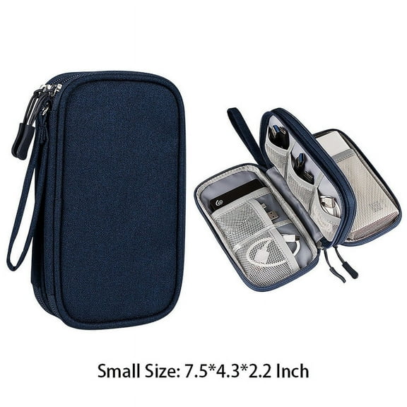YXRIJDJ Travel Cable Organizer Pouch Electronic Accessories Carry Case Portable Waterproof Double Layers All-in-One Storage Bag