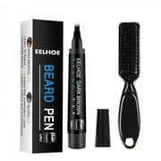 YXRRVING Men's Beard Filling Pen Brush Kit Face Moustache Shape Beard Enhancer Coloring Pencil Tool Lasting Repair Long Filler P5C3