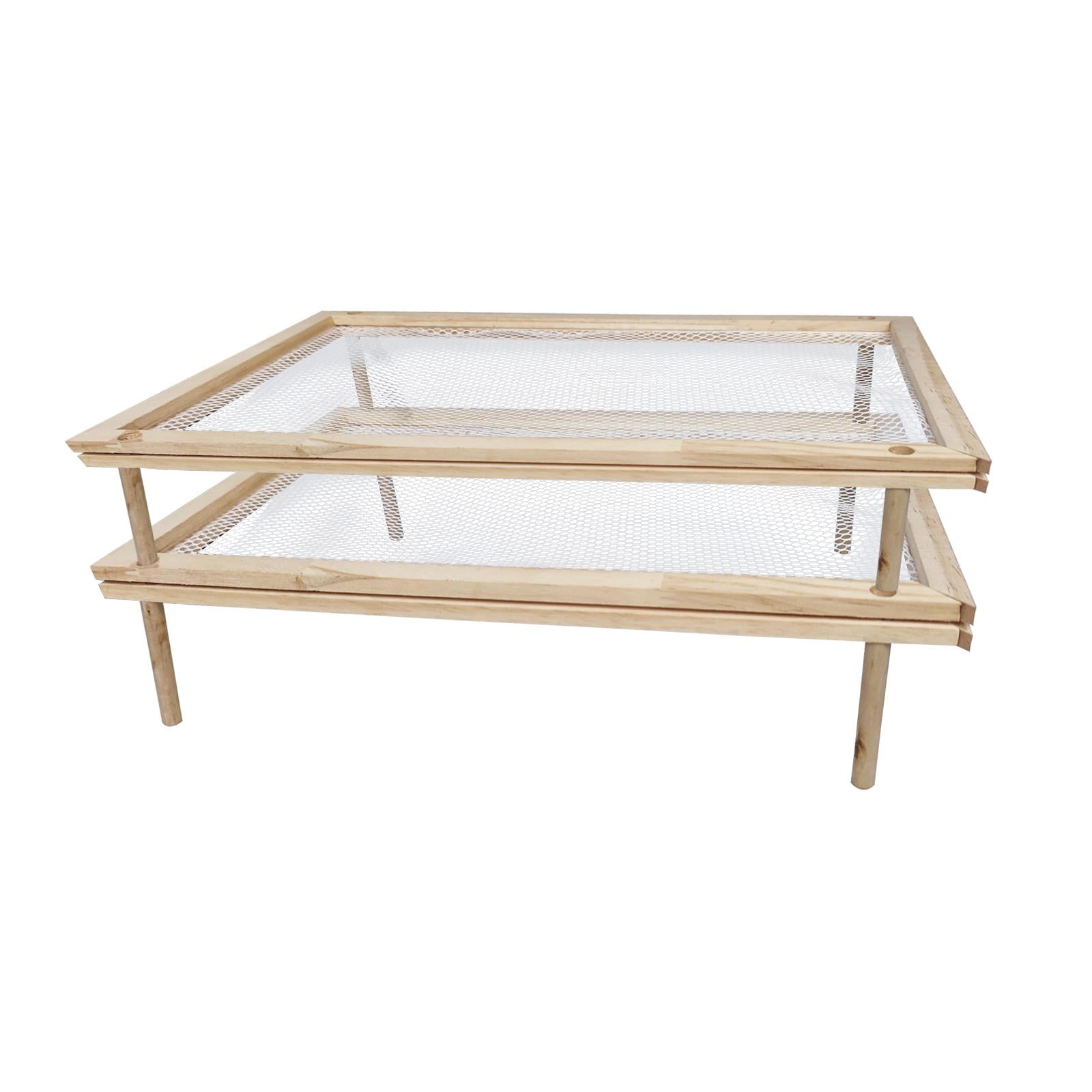 Stackable Drying Racks YXRRVING Wooden Stackable Food Dryer With Net Wooden Pasta Herb Drying ...