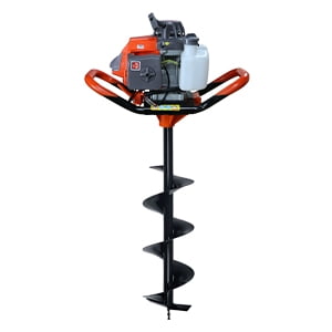 YXSC 85CC Auger Post Hole Digger, Gas Powered 2-Stroke Earth Digger with 3 Auger Drill Bits(4" & 8" & 12") + 2 Extension Rods for Orchard/Farm/Garden Plant.