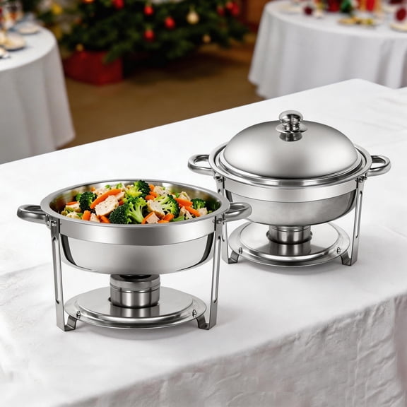 YXSC Chafing Dishes for Buffet, Stainless Steel 6QT Chafing Dish Buffet Set with Lids,Buffet Set Food Warmer, Food Warmers for Parties Buffet, Food Warmers for Parties Buffet Catering Events Dinners