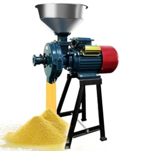 YXSC Commercial Grain Mill Grinder 3000 W , 110 lbs / h Heavy Duty Corn Pulverizer Machine with Safety Switch , Thickness Adjustable Flour Mill for Wheat Rice Spices , 1 10 V