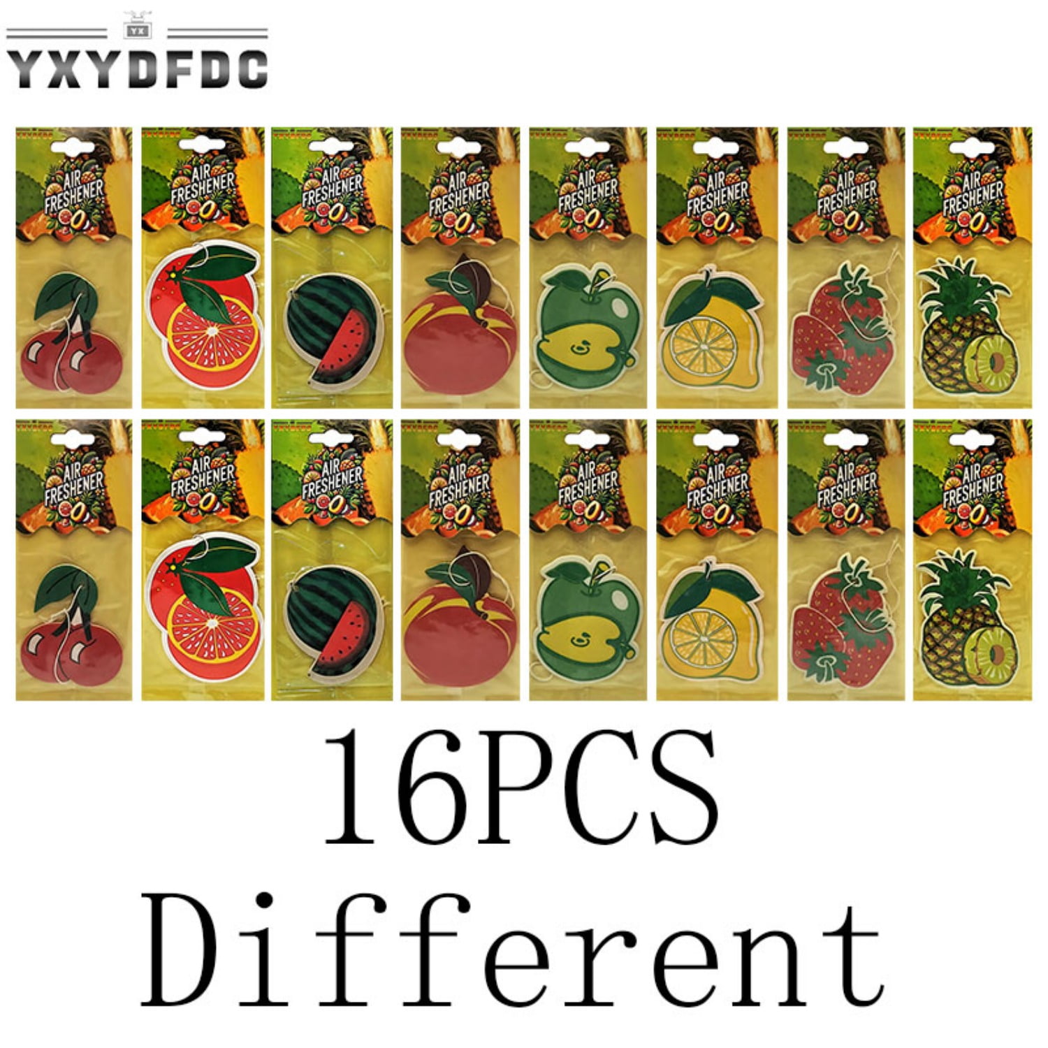 YXYDFDC 5-40Pcs Fruits Car Air Freshener Car Interior Accessories Hanging Paper Home Bathroom Freshener Car Hanging Decoration Vanilla Perfume Natural Scented Tea Paper