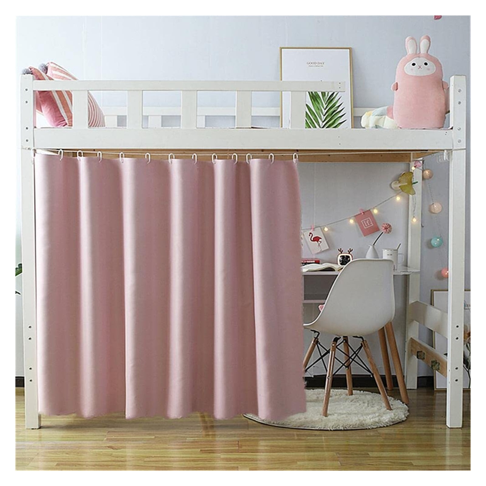 YY Pink Bed Length Light Blocking Privacy Room Divider for Student ...