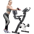 thumbnail image 1 of YY Style Folding Recumbent Exercise Bike, 3-in-1 Compact Stationary with Adjustable Arm Resistance Bands, LCD Monitor, Tablet Holder, High Backrest, Holds 350 Lbs., 1 of 10