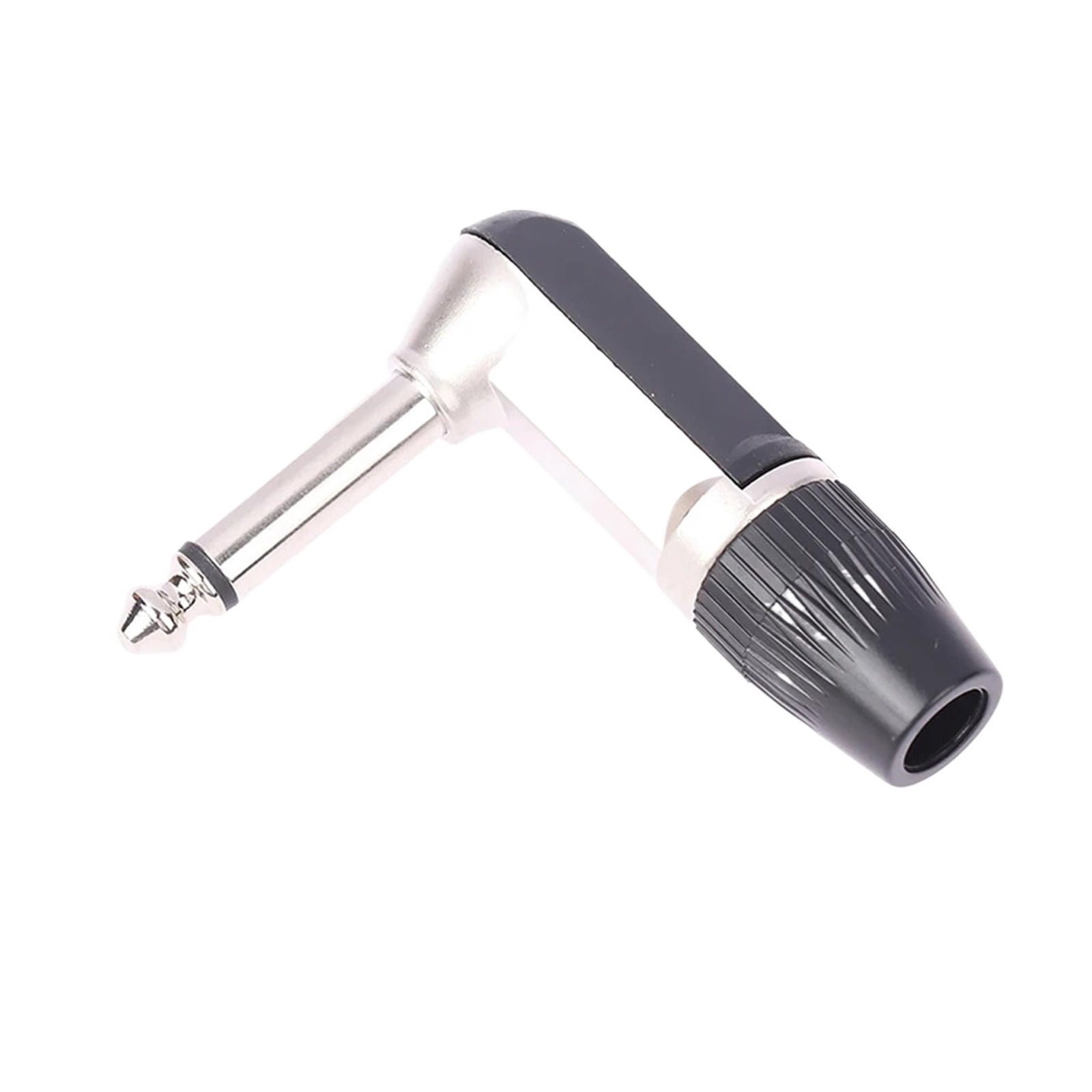 YY30 jack 6.35mm TS TRS 90 ° L-shaped Right Angle Plug Stereo / Mono 2 3 Pole 6.5 1/4 Microphone Guitar Audio NYS207 208