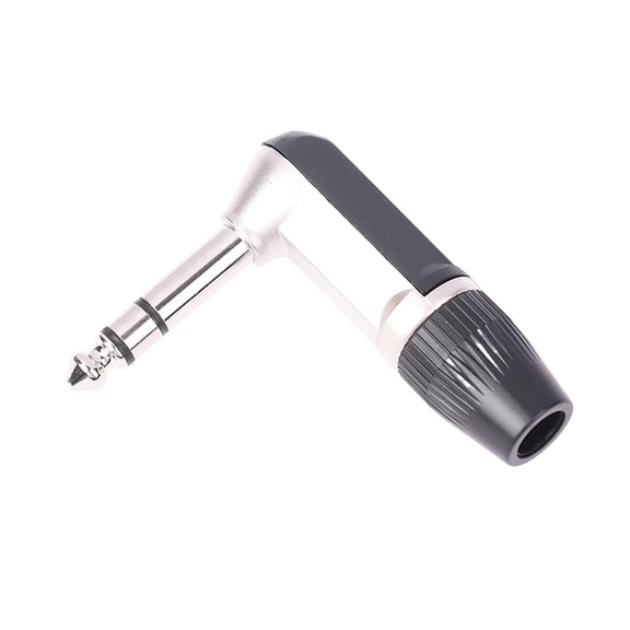 YY30 jack 6.35mm TS TRS 90 ° L-shaped Right Angle Plug Stereo / Mono 2 3 Pole 6.5 1/4 Microphone Guitar Audio NYS207 208