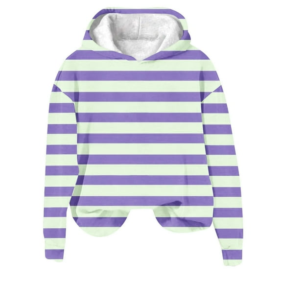 YYAPAYZB Striped Sweatshirts for Women Loose Fitted Long Sleeve Color Block Hoodies Tops 2025 Fall Fashion Pullover Shirts