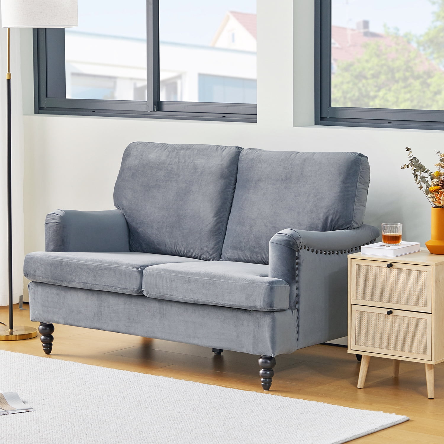 YYAo 2 Seater Sofa Velvet Couches For Living Room, Sofas For Living ...