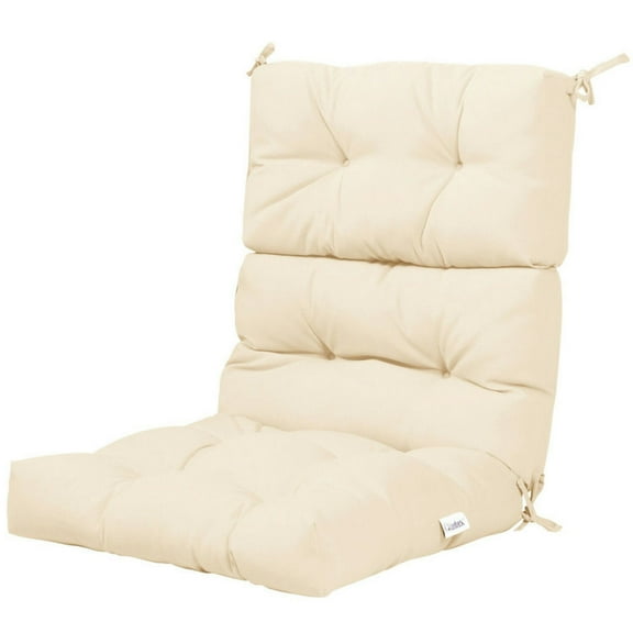 YYAo 22 x 44 Inch Tufted Outdoor Patio Chair Seating Pad-Beige