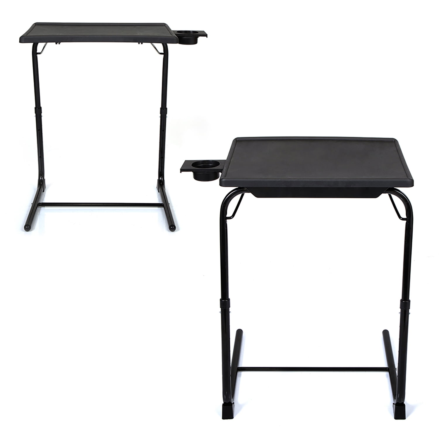 YYAo 2pcs Portable Computer Table Office Desk with Adjusting, Black ...