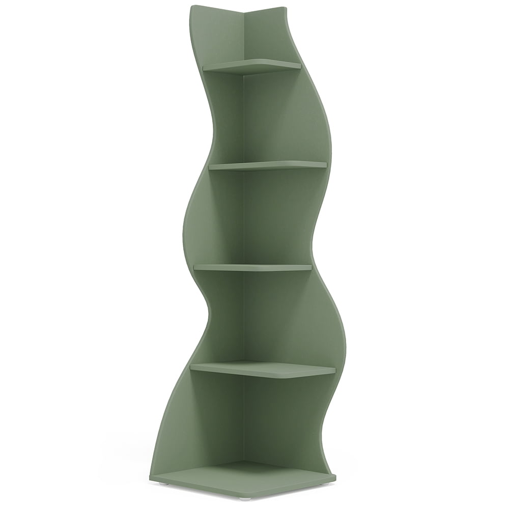 YYAo 5-Tier Corner Shelf, Modern Wall Corner Bookshelf Bookcase,Green YYAo 5-Tier Corner Shelf, Modern Wall Corner Bookshelf Bookcase,Green