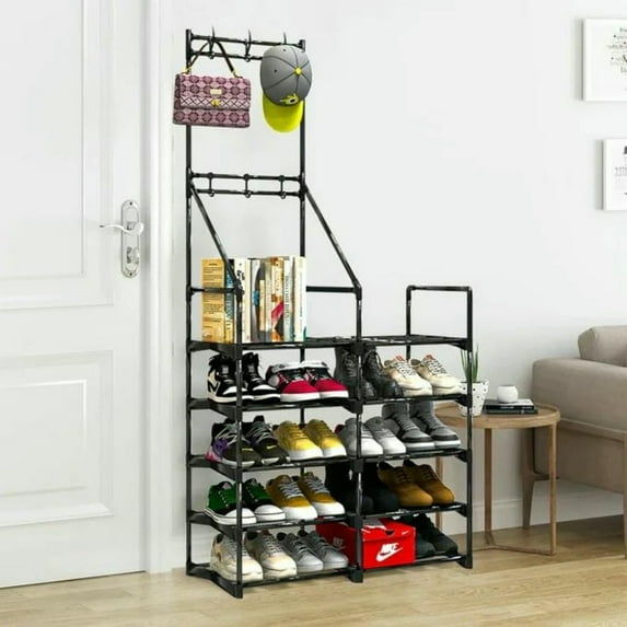 YYAo 5-Tier Shoe Rack Shoe Storage For Entryway,Narrow Shoe Rack,Coat ...
