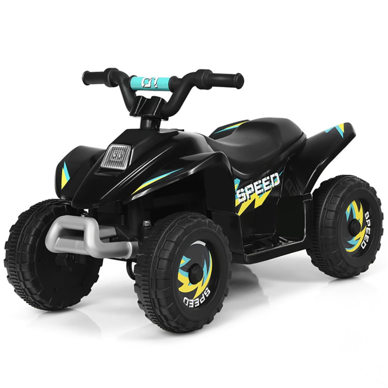 YYAo 6V Kids Ride On Electric ATV, Ride Car with 4 Wheels, Ride-On Toy for Toddlers 1-3 Boys & Girls(Black)