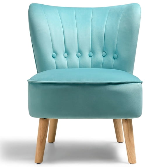 YYAo Accent Chair, Leisure Sofa Chair, Side Chair,Lounge Chair,Armless Accent Chair Tufted Velvet Leisure Chair-Green