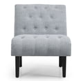 thumbnail image 1 of YYAo Accent Chair, Leisure Sofa Chair, Side Chair,Lounge Chair,Cotton Linen Fabric Armless Accent Chair with Adjustable Foot Pads-Light Gray, 1 of 10