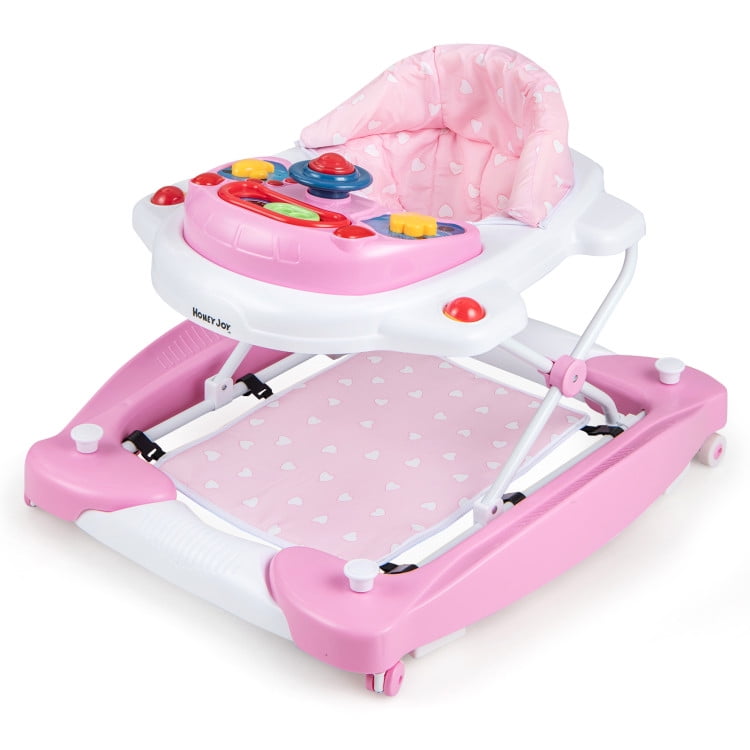 YYAo Baby Walker, Baby Walker Activity Walker, Toddler Infant Walker,6 in 1 Foldable Baby Walker with Adjustable Height-Pink YYAo Baby Walker, Baby Walker Activity Walker, Toddler Infant Walker,6 in 1 Foldable Baby Walker with Adjustable Height-Pink