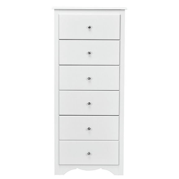 YYAo Bathroom Storage Cabinet, Toilet Storage Cabinet, 6 Drawers Chest Dresser Clothes Storage Bedroom Furniture Cabinet-White