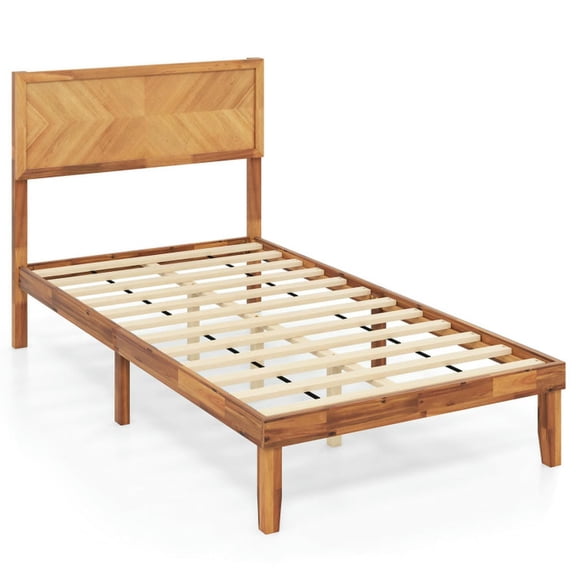 YYAo Bed Frame,Bedroom Bed Frame,Twin/Full/Queen Size Bed Frame with Headboard and Storage Space-Twin Size