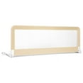 thumbnail image 1 of YYAo Bed Guard Rails,Bed Fence,Bed Gate for Baby,59 Inch Folding Breathable Baby Bed Rail Guard with Safety Strap-Beige, 1 of 9