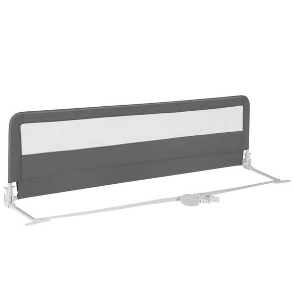YYAo Bed Guard Rails,Bed Fence,Bed Gate for Baby,71 Inch Extra Long Swing Down Bed Guardrail with Safety Straps-Gray