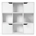 thumbnail image 1 of YYAo Bookshelf, Bookcase,Storage Flower Shelf Plant Display Shelf,Free Standing 9 Cube Storage Wood Divider Bookcase for Home and Office-White, 1 of 8