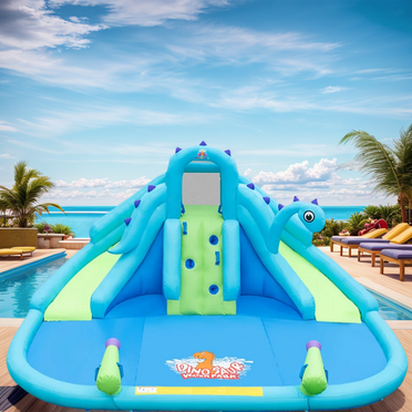 YYAo Bounce House, Inflatable Bounce House,Inflatable Water Slide with Dual Slides and Large Splash Pool (Without Blower)
