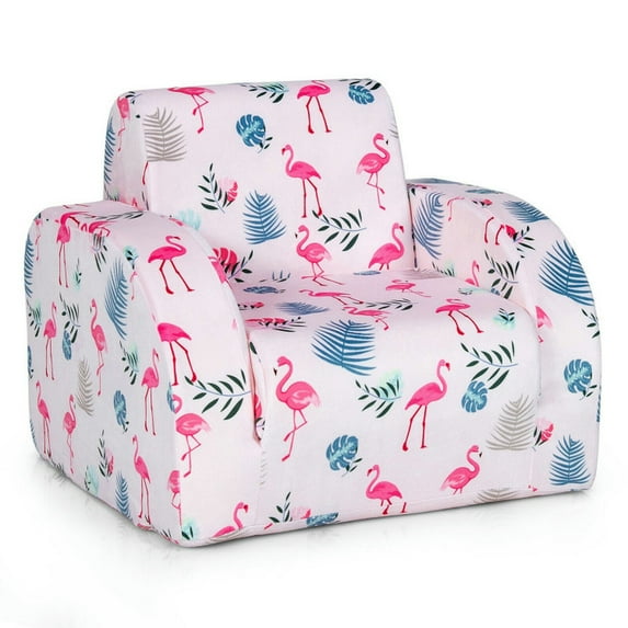YYAo Childrens Sofa,Children Sofa Lazy Sofa,3-in-1 Convertible Kid Sofa Bed Flip-Out Chair Lounger for Toddler-Pink