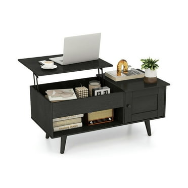 YYAo Coffee Table,Dining Table,Center Table,Lift Top Coffee Table with Storage and Hidden Compartment-Black