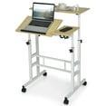 thumbnail image 1 of YYAo Computer Desk,Work Station Desk, Computer Desk,Mobile Standing up Desk Adjustable Computer Desk Tilting Workstation-Natural, 1 of 16
