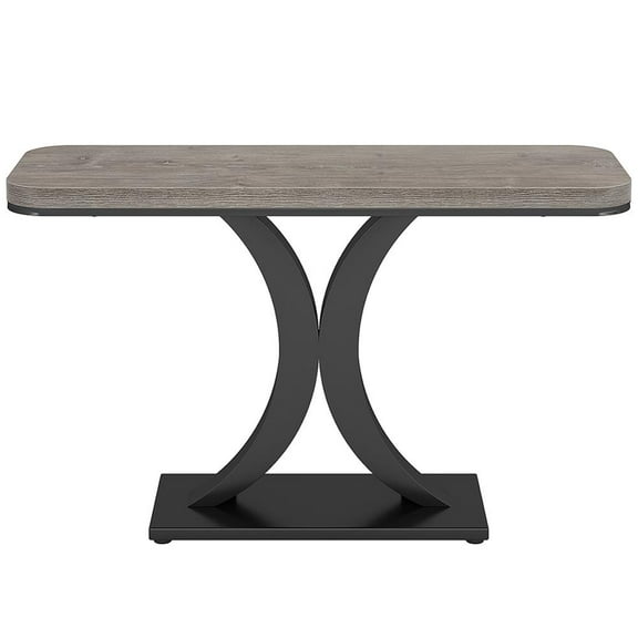 YYAo Console Table, Entryway Table, Console Sofa Table,40" Console Table, Narrow Entryway Foyer Table with Geometric Base, Gray