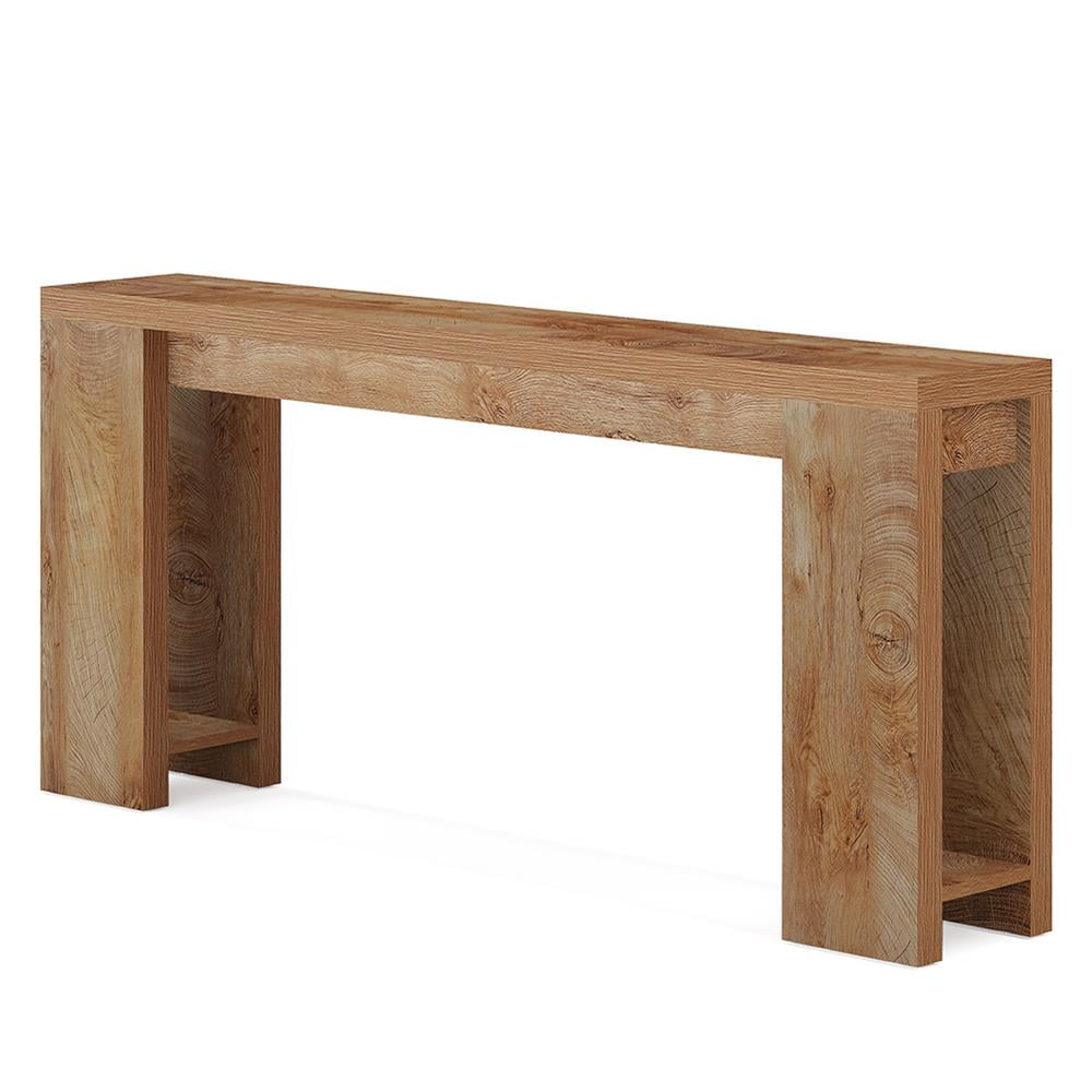 70.9" Brown Engineered Wood Farmhouse Console Table