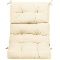 YYAo Deep Seat Cushion, Water Resistant Chair Cushions,22 x 44 Inch Tufted Outdoor Patio Chair Seating Pad-Beige