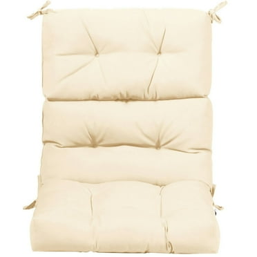YYAo Deep Seat Cushion, Water Resistant Chair Cushions,22 x 44 Inch Tufted Outdoor Patio Chair Seating Pad-Beige
