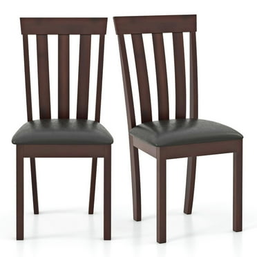 YYAo Dining Chair,Bar Chairs,Dining Chairs,Dining Chair Set of 2 Upholstered Wooden Kitchen Chairs with Padded Seat and Rubber Wood Frame-Espresso